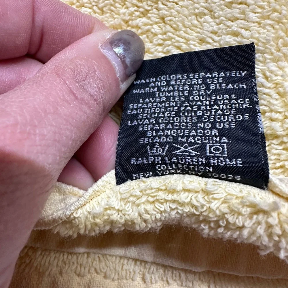 Vintage yellow Ralph Lauren Home Collection Bath Towel 48
